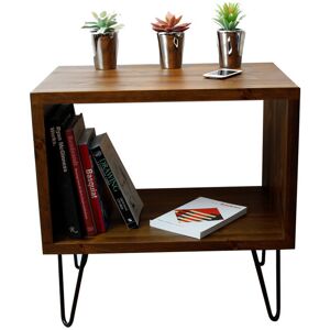 George Oliver Record Player Stand, Vinyl LP Record Storage, Hifi Rack, Turntable Unit, Vinyl Storage Furniture Walnut 70cm H x 40cm W x 40cm D