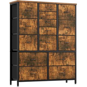 Blue Elephant Neculai 15 Drawer Storage Drawer Brown/Black 121.9cm H X 99.1cm W X 30cm D