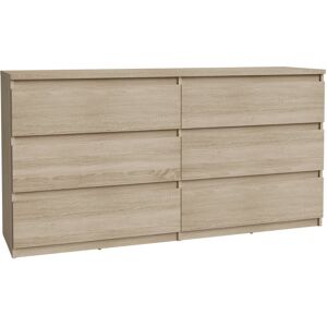 17 Stories Spacious, modern style 6-Drawer Chest of Drawers, 154 cm W x 79,9 cm H x 42,2 cm D Beige 79.9cm H X 154cm W X 42.2cm D