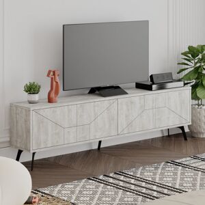 Metro Dune 180cm TV Stand - Modern Design with Ample Storage for TVs up to 65" Ancient White 75"