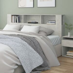 17 Stories Headboard Cabinet Engineered Wood Concrete Grey Single (3')