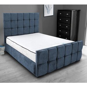 Brayden Studio Merricks Upholstered Bed Frame Steel Double (4'6)