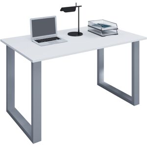 17 Stories "Lona" desk, U-shaped base White/Grey 76cm H x 110cm W x 80cm D