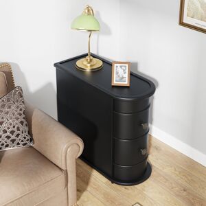 Blue Elephant Side Table with Storage Black 60cm H X 27cm W X 60cm D