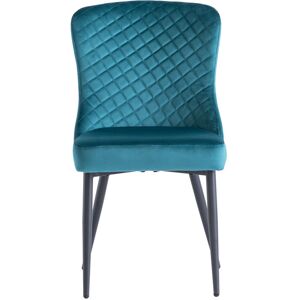 World Furniture HADLEY VELVET DINING CHAIR -GRAPHITE Peacock 89cm H X 47cm W X 55cm D