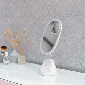 Symple Stuff LED Make Up Mirror with Wireless Phone Charging White 34.5cm H X 16cm W X 19.5cm D