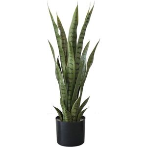 17 Stories Fake Snake Plant, Faux Potted Artificial Snake Plant With Pot Green 70cm H x 15cm W x 105cm D