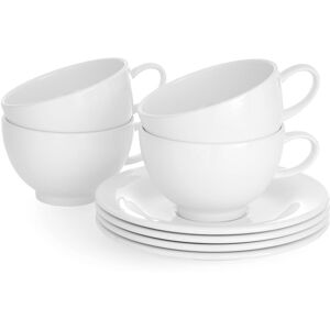 Portmeirion Soho Teacups & Saucers White 300ml