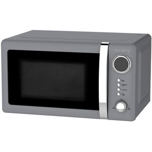 GEEPAS 700W Digital Freestanding Microwave Oven, 20L Auto Defrost Child Lock 12 Preset Rotary Dial Easy Clean Fits Standard Dinner Plate Countertop Re Black 29cm H X 49cm W X 40cm D