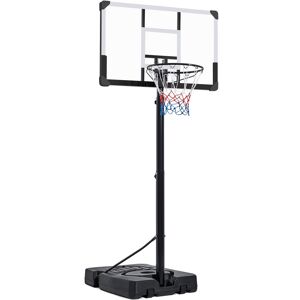 Yaheetech Adjustable Height Adjustable Foldable 110Cm Metal Portable Fill-Size Basketball Hoop Black 363cm H X 110cm W X 71.5cm D