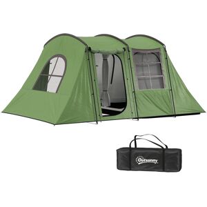 Outsunny Camping Tent Green 4 Person
