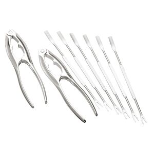 KitchenCraft Set of Stainless Steel Fish Crackers and Seafood Forks