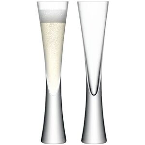 LSA Moya Champagne Flute 170ml Clear/Cut Set Of 2