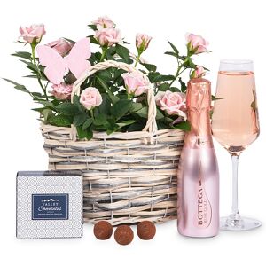 123 Flowers Rose and Bottega Basket