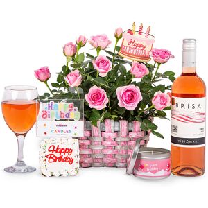 123 Flowers Happy Birthday Basket