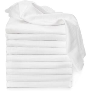 T-TOMI TETRA Cloth Diapers EXCLUSIVE COLLECTION White cloth nappies White 70x70 cm 10 pc