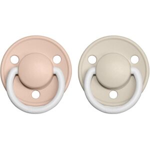 BIBS De Lux Natural Rubber Night Size 1: 0+ months dummy Blush / Vanilla 2 pc