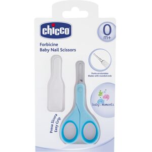 Chicco Baby Moments round tip baby nail scissors 0m+ Blue 1 pc