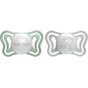 Chicco Physio Light Physio Forma Night dummy 16-36 m Green/Grey 2 pc