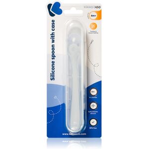 Kikkaboo Silicone Spoon in a Case spoon with bag 4 m+ Blue 1 pc