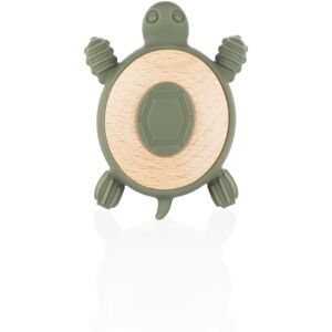Zopa Silicone Wooden Teether Turtle chew toy 0 m+ Forest Green 1 pc