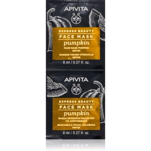 Apivita Express Beauty Detox Face Mask Pumpkin detoxifying skin mask 2x8 ml
