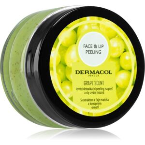 Dermacol Face & Lip Peeling Grape deep cleansing scrub for lips and cheeks 50 ml