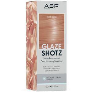 A.S.P Hair Glaze Shotz Semi-Permanent Conditioning Masque Soft Pastel Shades 150mL Rose Gold