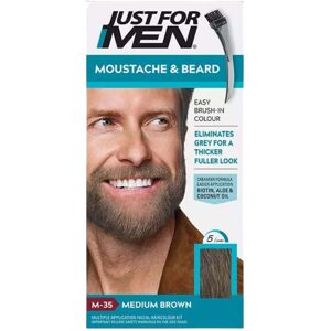 Just for Men Moustache and Beard Gel-Based Hair Dye Easy Application 1 un. M-35 Medium Brown