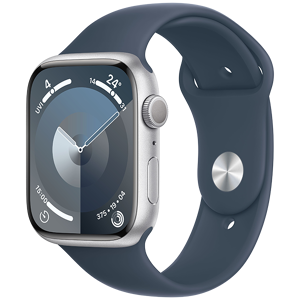 Apple Watch Series 9 45MM Aluminium GPS - Brand New - Silver Case / Storm Blue SB - M/L