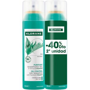 Klorane A La Ortiga sebum-regulating dry shampoo for oily hair pack 2 x 150 ml