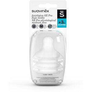 Suavinex Tetina fisiologica flujo silicona M 2 u