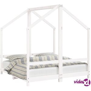 vidaXL Kids Bed Frame White 2x(70x140) cm Solid Wood Pine