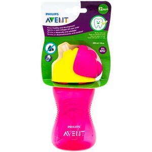 Avent Glass with Pink Straw 200 ml 200 ml