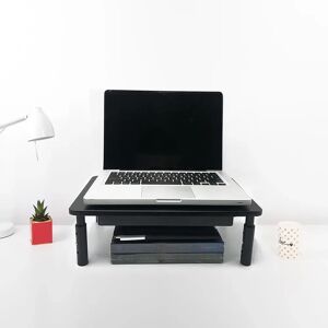 ATUOTIN Monitor Stand Riser with Drawer Desk Laptop Stand 3 Height Adjustable Computer Printer Shelf for Laptop PC Printer