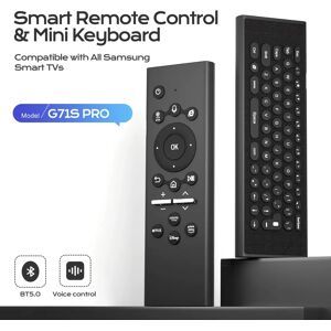 SkyBeats G71 BT Remote Control With Mini Keyboard Battery 2.4G Wireless Voice Remote Controller For Samsung Smart TV 2019-2024