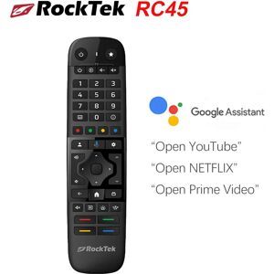RockTek RC45 Wireless Voice Remote Compatible with Google TV Device Such as RockTek G2 GX1 GT1 TVBox GB1 KICKPI MECOOL HOMATICS