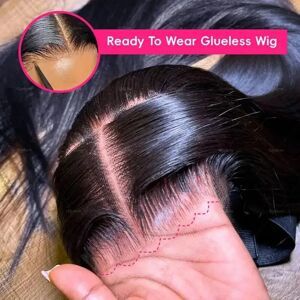 Zealady Wear And Go Straight Human Hair Wigs Pre Plucked Glueless Pre Cut 4x4 Lace Closure Wigs For Women Brazilian Hair Ready To Wear