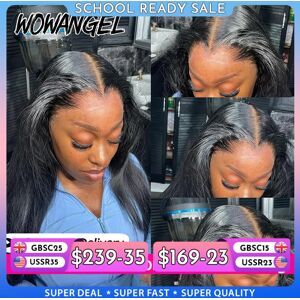 wowangel Wow Angel 250% Straight Wigs 100% Human Hair Wig Pre Plucked 13x6 HD Lace Frontal Wigs Brazilian Hair Natural Scalp Glueless Wig