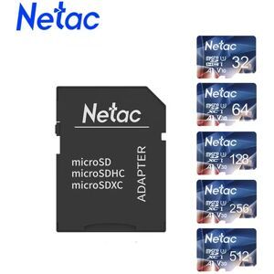 Netac Micro SD Card 128GB 256GB 512GB 64GB 32GB MicroSD Memoria Card 100MB/s U3 TF Card Flash Card with Adapter for Phone Camera