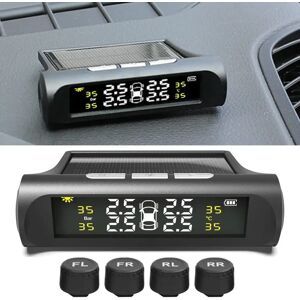 NONE Solar Auto Security Alarm Systems Power TPMS Car Tire Pressure Alarm Monitor System Tyre Pressure Temperature Warning