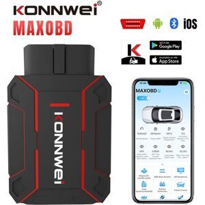 NONE KONNWEI Car Full-System OBD Diagnostic Tool Bluetooth Connectivity MAXOBD Battery Testing Vehicle Monitoring Car OBD2 Scan Tool