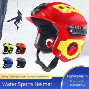 NONE Outdoor Water Rescue Helmet Shockproof Buffer Ventilation Breathable Adjustable Head Circumference Multifunctional Fixed Base