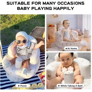 NONE Baby Inflatable Sofa Children's Sofa Portable Inflatable Sofa Pvc Multi-function Seat Practice Sitting Outdoor Home Bathroom