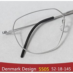TUTU Denmark Brand Pure Titanium Polygonal Eyeglasses 5505 Ultralight Screwless Men Square Thin Rim Glasses Frame Glossy Spectacles