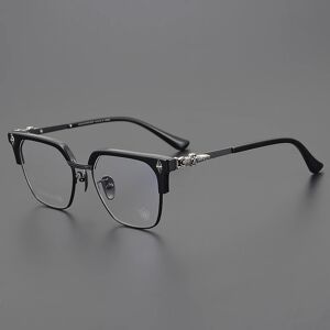 CHARMLIBRARY 2025 New Alloy Luxury Brand Designer Men'S Glasses J Black Gold Square Frame Myopia And Hyperopia Prescription Glasses Glasses