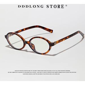 DDDLONG Anti Blue Light Oval Glasses Prescription Eyeglasses Frame Men Sunglasses Women Optical Lens Replaceable Eyewear D399