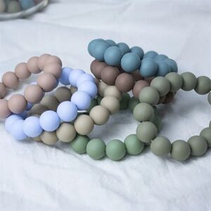 Teeny Teeth 100 PCS 12-15 MM Round Silicone Beads Teething Nursing Pacifier Chain Sandy Colors Beads Food Grade BPA Free Perles Baby Teether