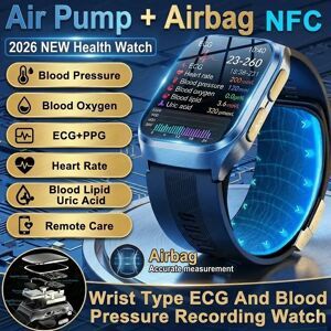 GUHUAVMI 2026New Air Pump Airbag True Blood Pressure Smartwatch MultiDimensional Health Monitoring Micro Physical Examination Smart Watch