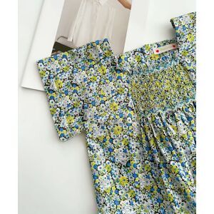 LEDP baby girl clothes girl dress summer dress Handmade embroidered custom floral pattern fabric summer dresses